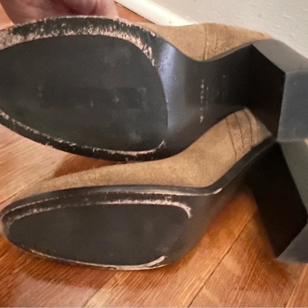 Kate Spade pull-on suede booties, gently used condition